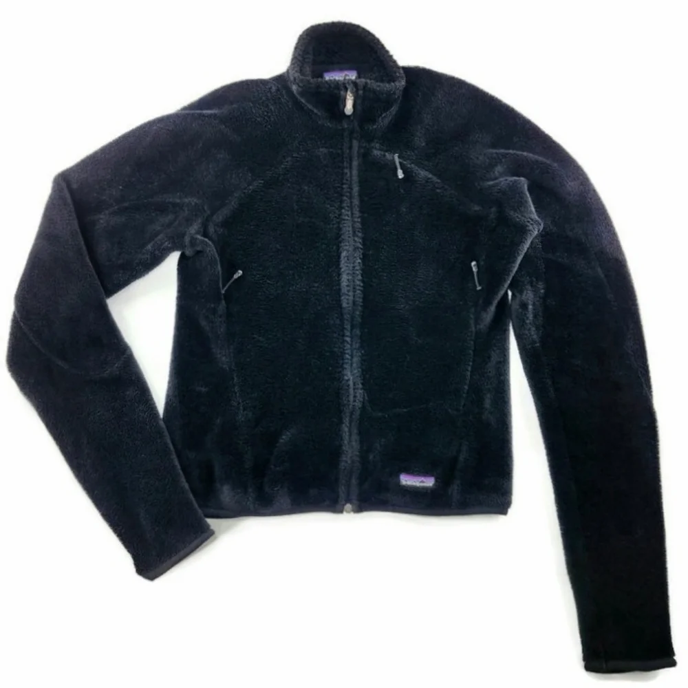 Patagonia Black Regulator Polartech Deep Fluffy Pile Full-Zip Fleece Jacket - Picture 3 of 12